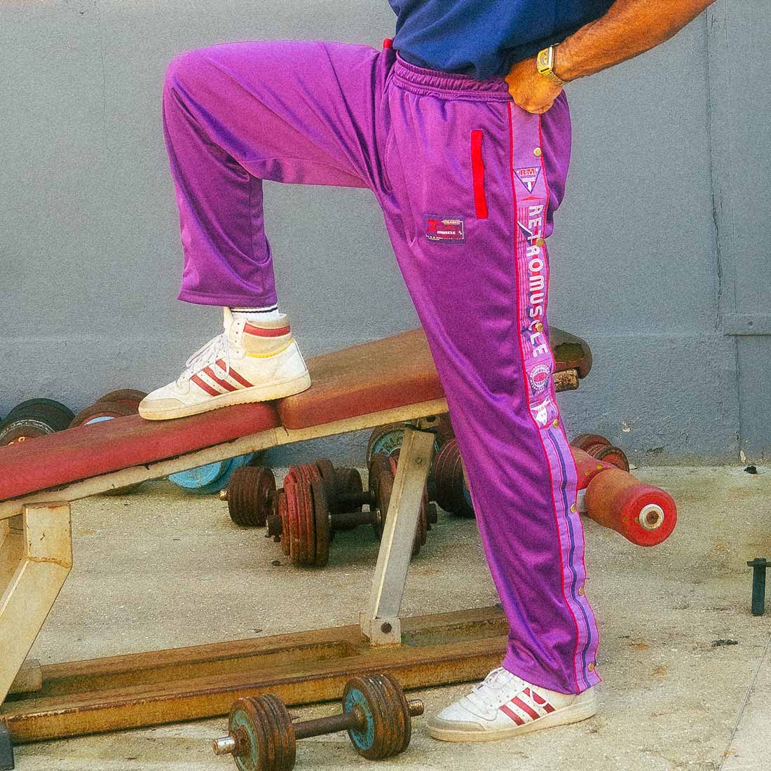 Vintage Snap-Pants Joggers | Purple