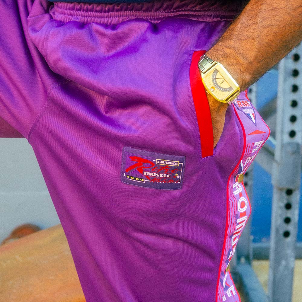 Vintage Snap-Pants Joggers | Purple