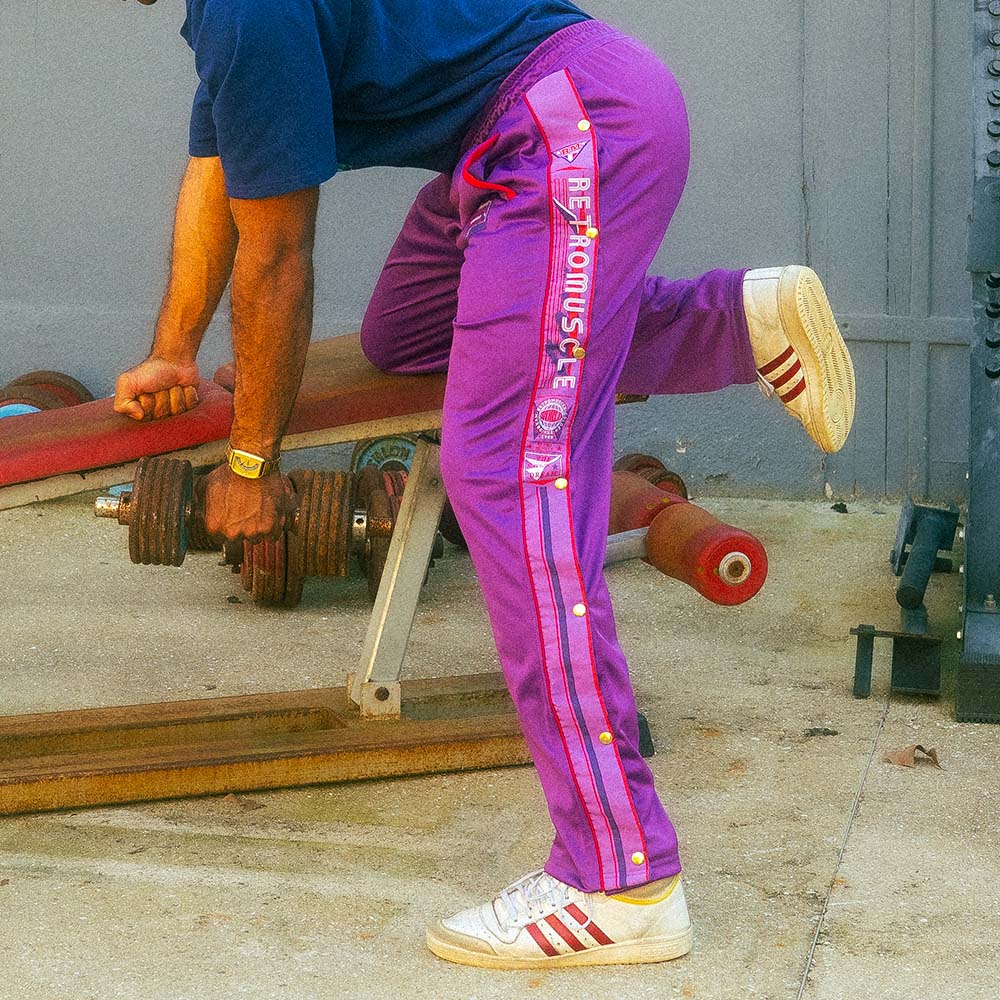 Vintage Snap-Pants Joggers | Purple