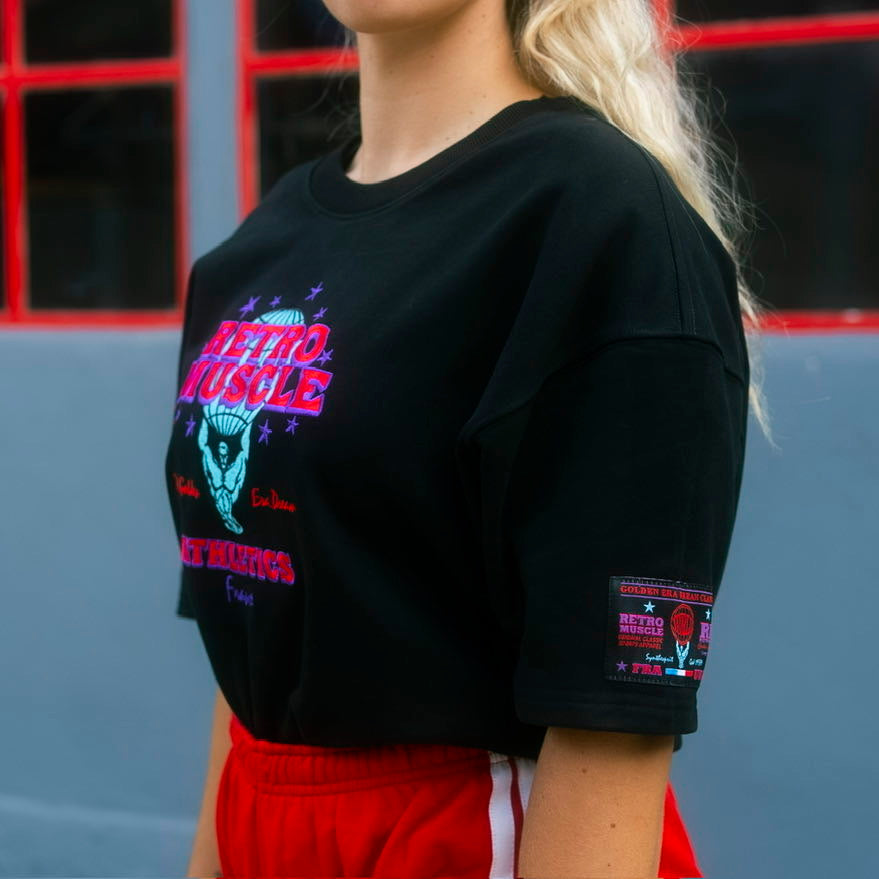 Golden Era Embroidered Pump-Cover Sweatshirt | Black