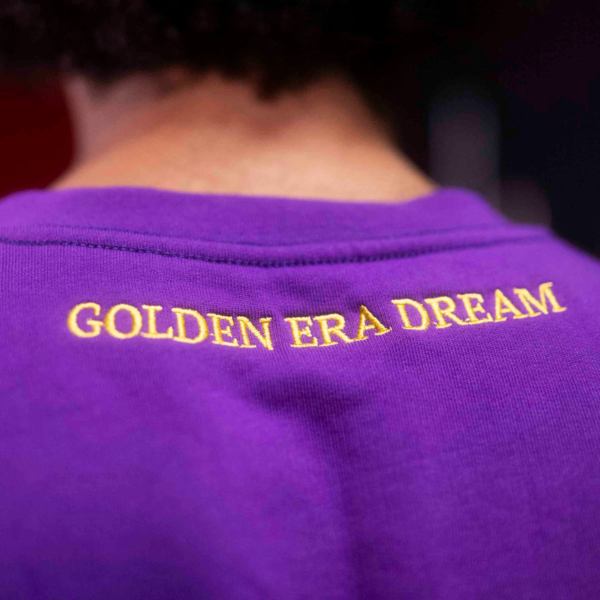 Golden Era Embroidered Pump Cover Sweatshirt | Purple