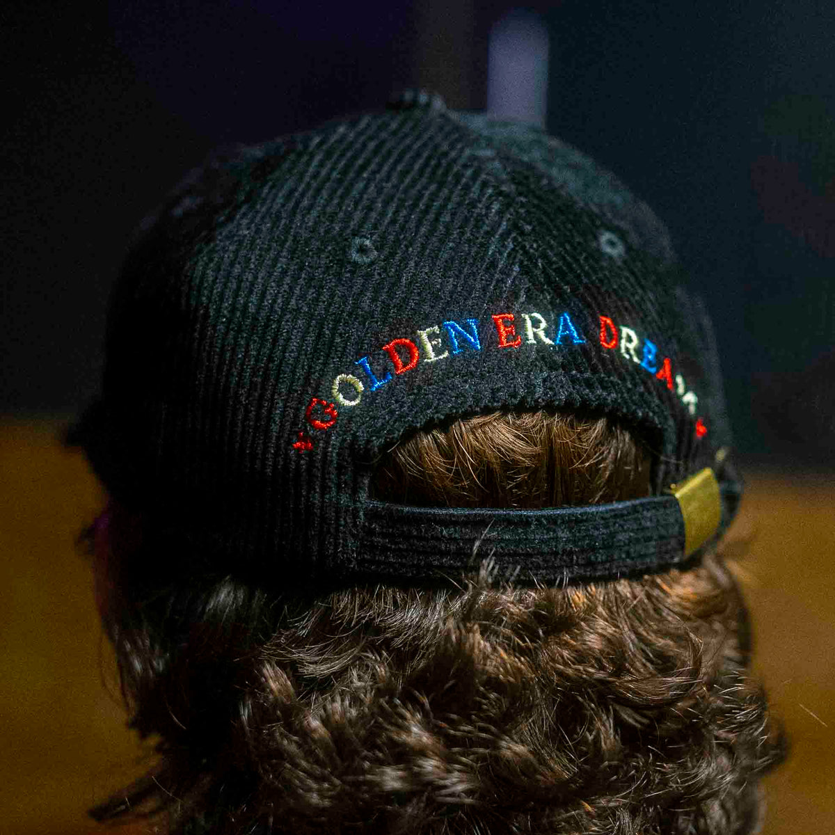 Vintage Golden Era Cap | Red / Pink - embroidery and design detail