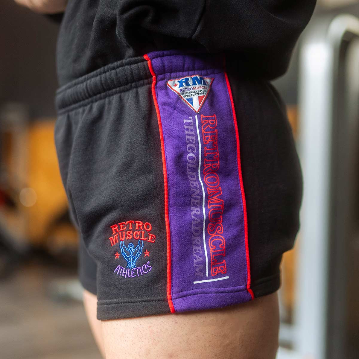 The Golden Era Dream Shorts | Black & Purple