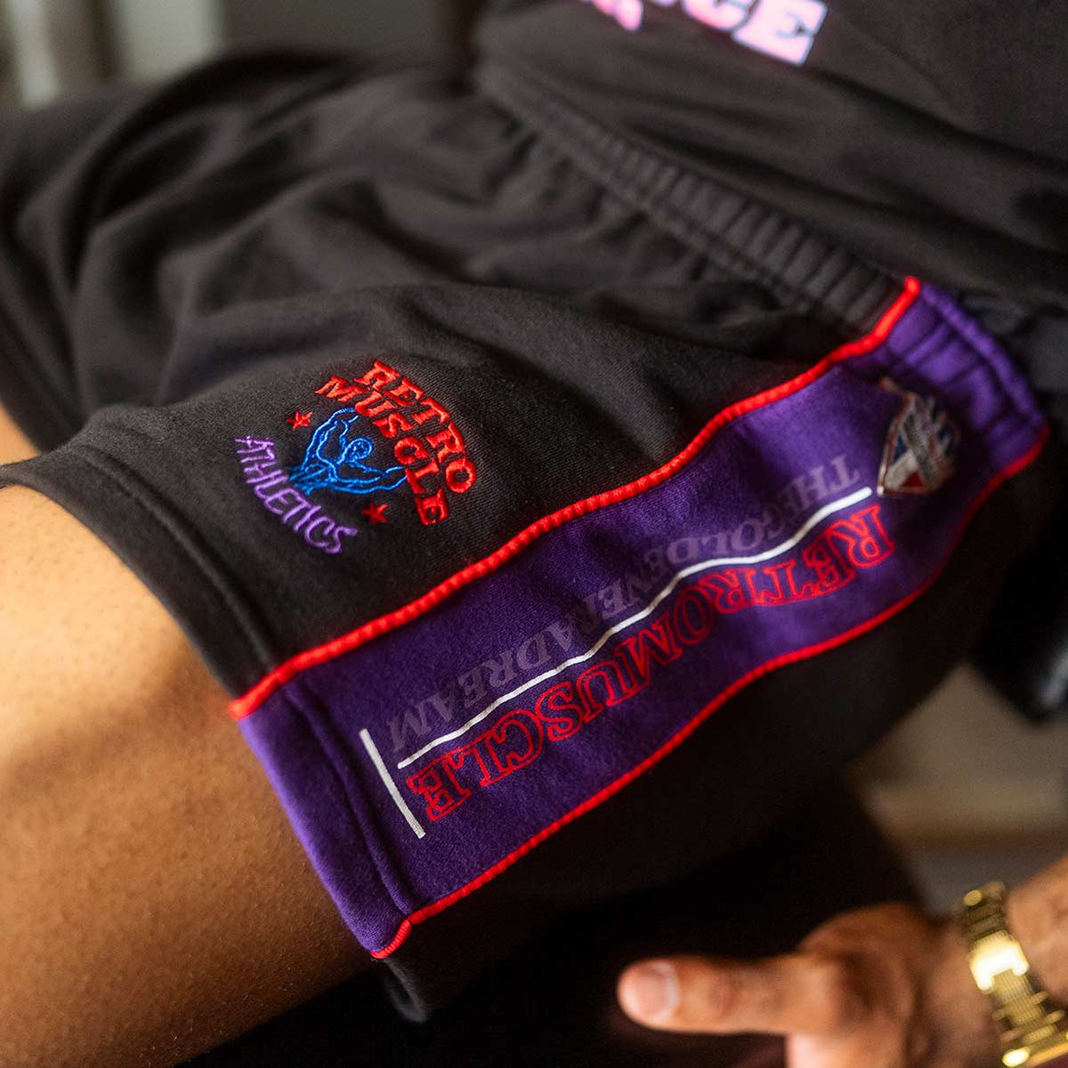 The Golden Era Dream Shorts | Black & Purple