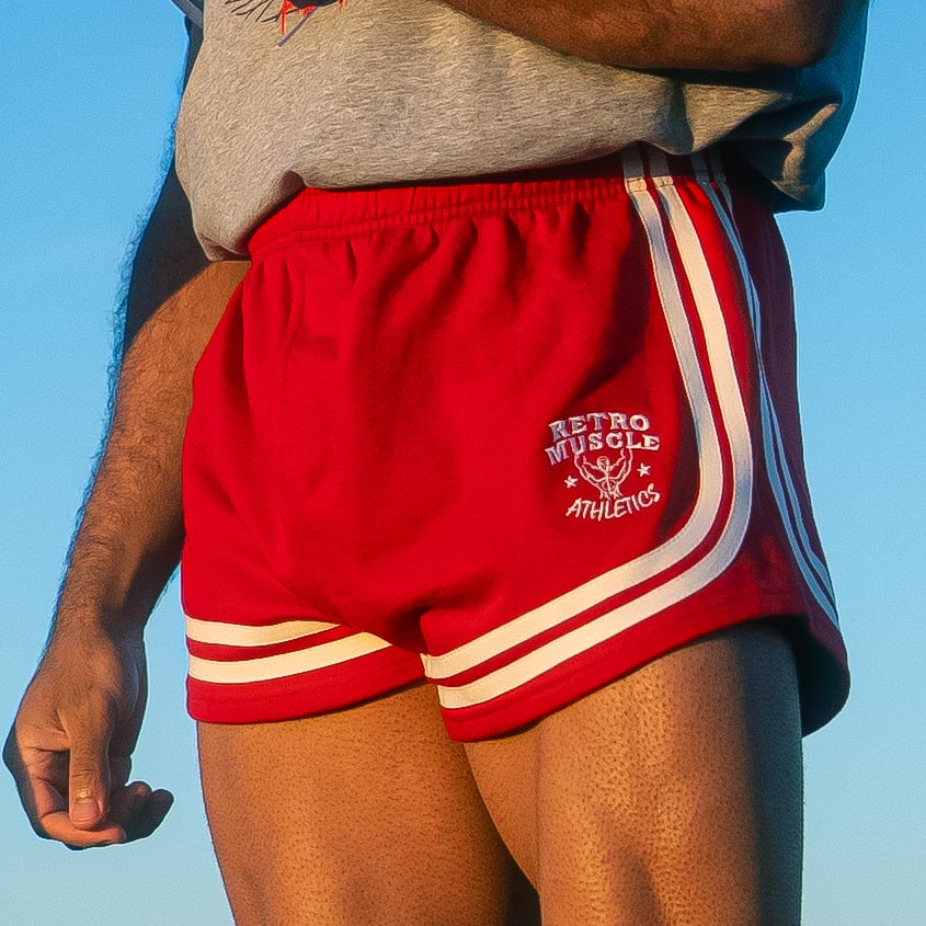 Vintage Golden Era "Bannout" Shorts | Red