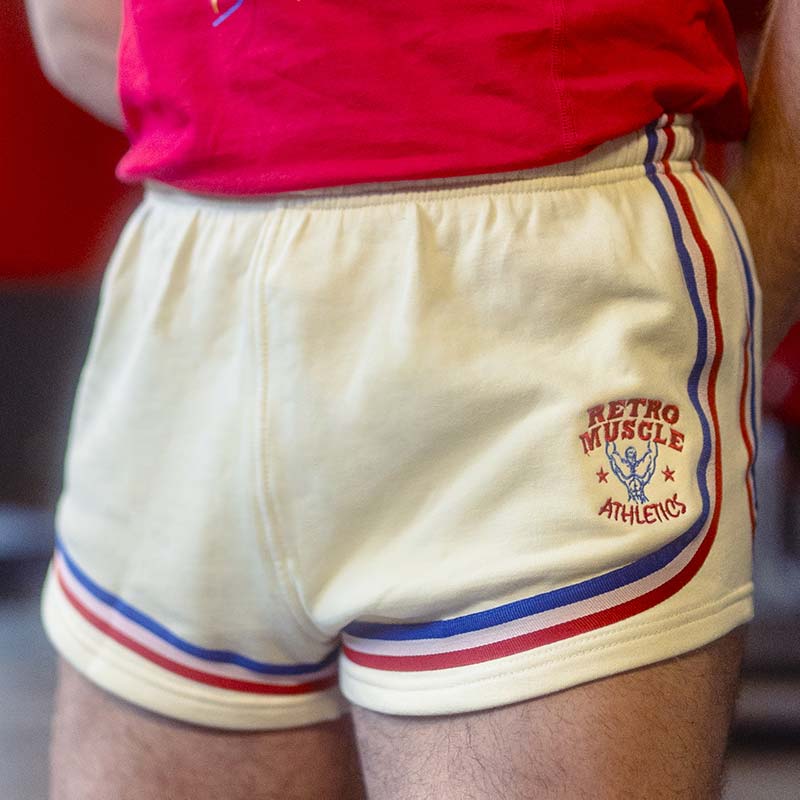 Golden Era "Bannout" Retro Short White - retromuscle1000 - Photo